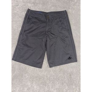 Men's Small Gray Adidas Button‎ Zip Shorts
